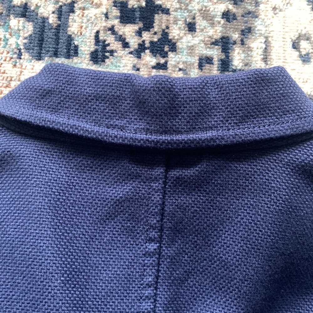 Eileen Fisher High Collar Navy Blazer - Picture 11 of 11
